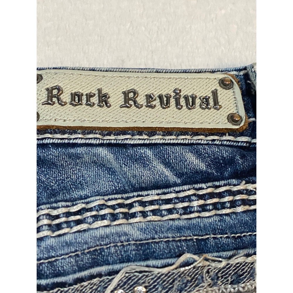 Rock Revival Sherry Bootcut Jeans Size 26 Medium Wash Embellished E8439BR - Picture 13 of 15